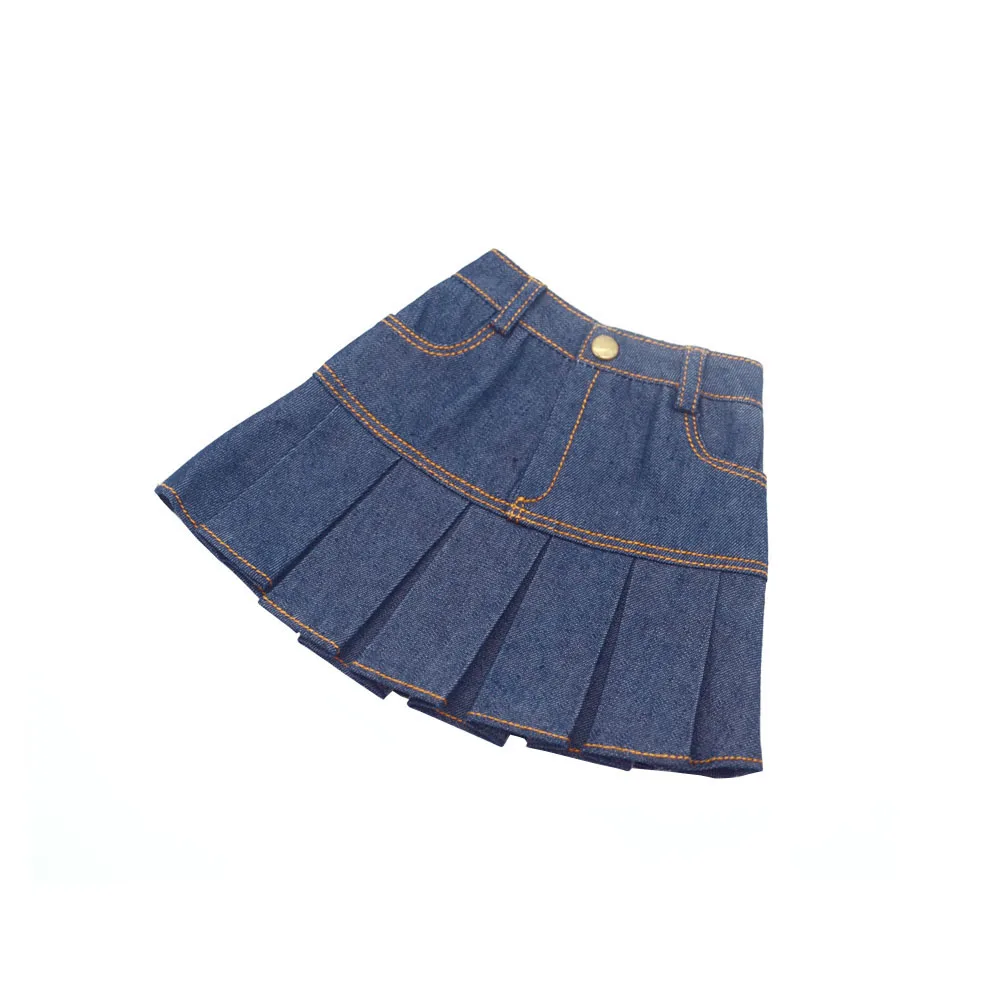 

Fits 43-60cm1/3 1/4 BJD Clothes Fashion turtleneck twist sweater Denim skirt Toys Gift