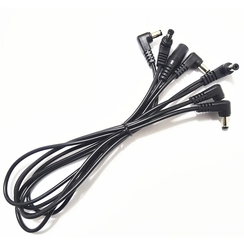 Daisy Chain Cable 1 to 2 3 5 6 8 10 Ways Guitar Effect Pedal Accessory 9V DC Adapter Plug Power Cord Musical Instrument