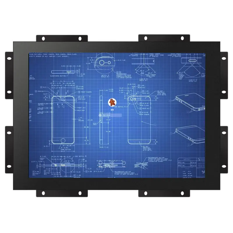 Przemysłowy wyświetlacz z otwartą ramką 15 17 18,5 19 21,5 23,6 27 32-calowy pojemnościowy monitor dotykowy Przemysłowy monitor LCD