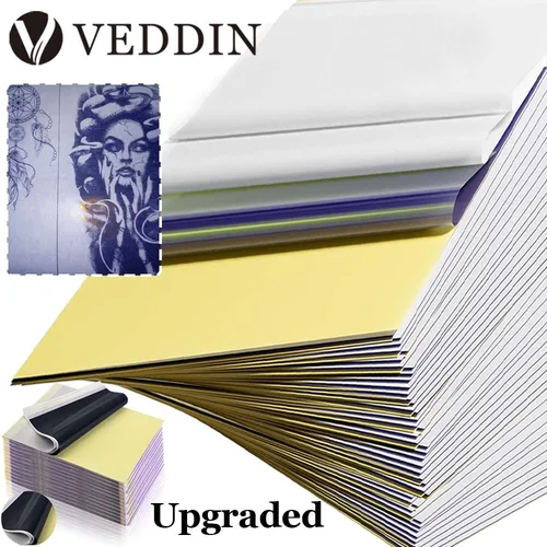 Imagen 1 del producto 150/5 Uds papeles de transferencia de tatuaje profesional A4 papel de plantilla de tatuaje papel de copia térmica de carbono accesorio de máquina de transferencia de tatuaje