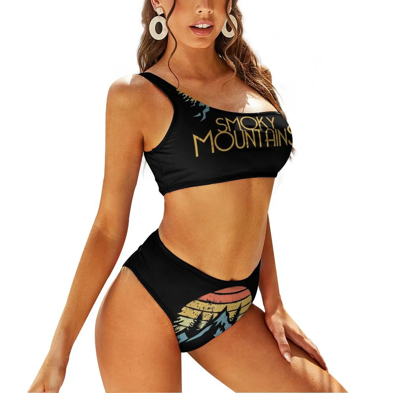 

Smoky Mountains Bikinis Set Sexy Vintage Great Mountain National Park Bikini Swimsuit Swimwear 2 Pieces Fashion Bathing Suit