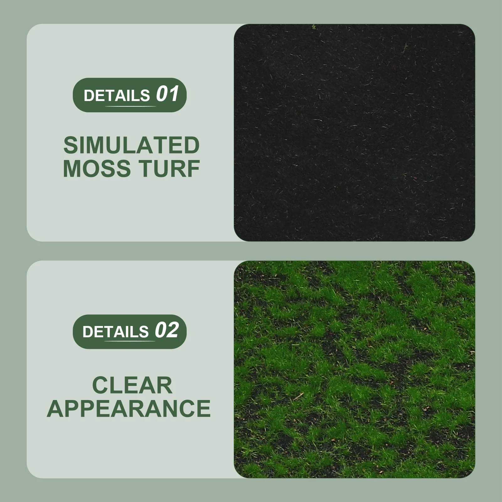 Artificial Moss Turf Realistic Fake Grass Mat For Diy Craft Indoor Outdoor Decor Lifelike Lawn Simulation Green Wall