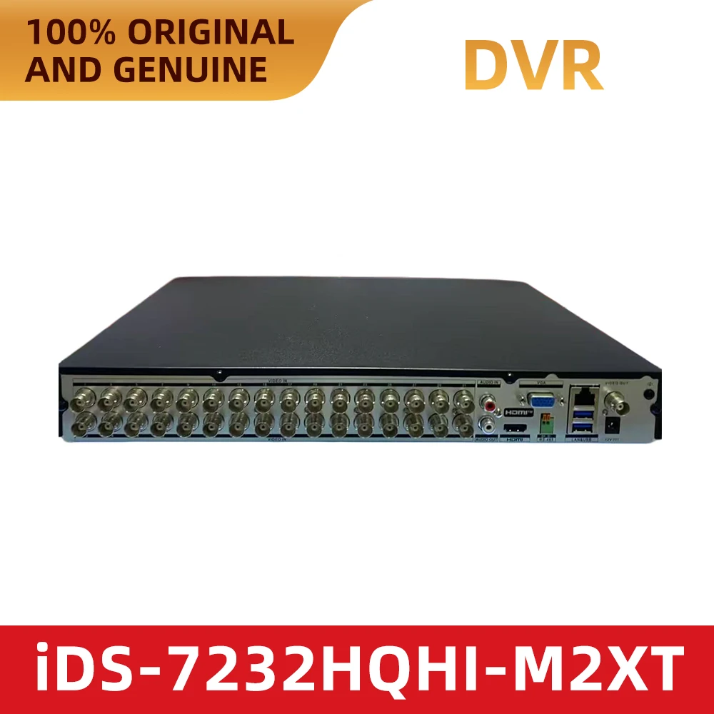 Hikvision iDS-7232HQHI-M2/XT 32-Channel Hybrid Security XVR DVR AcuSense Intelligent Video Recorder with 2 Hard Disk Slots