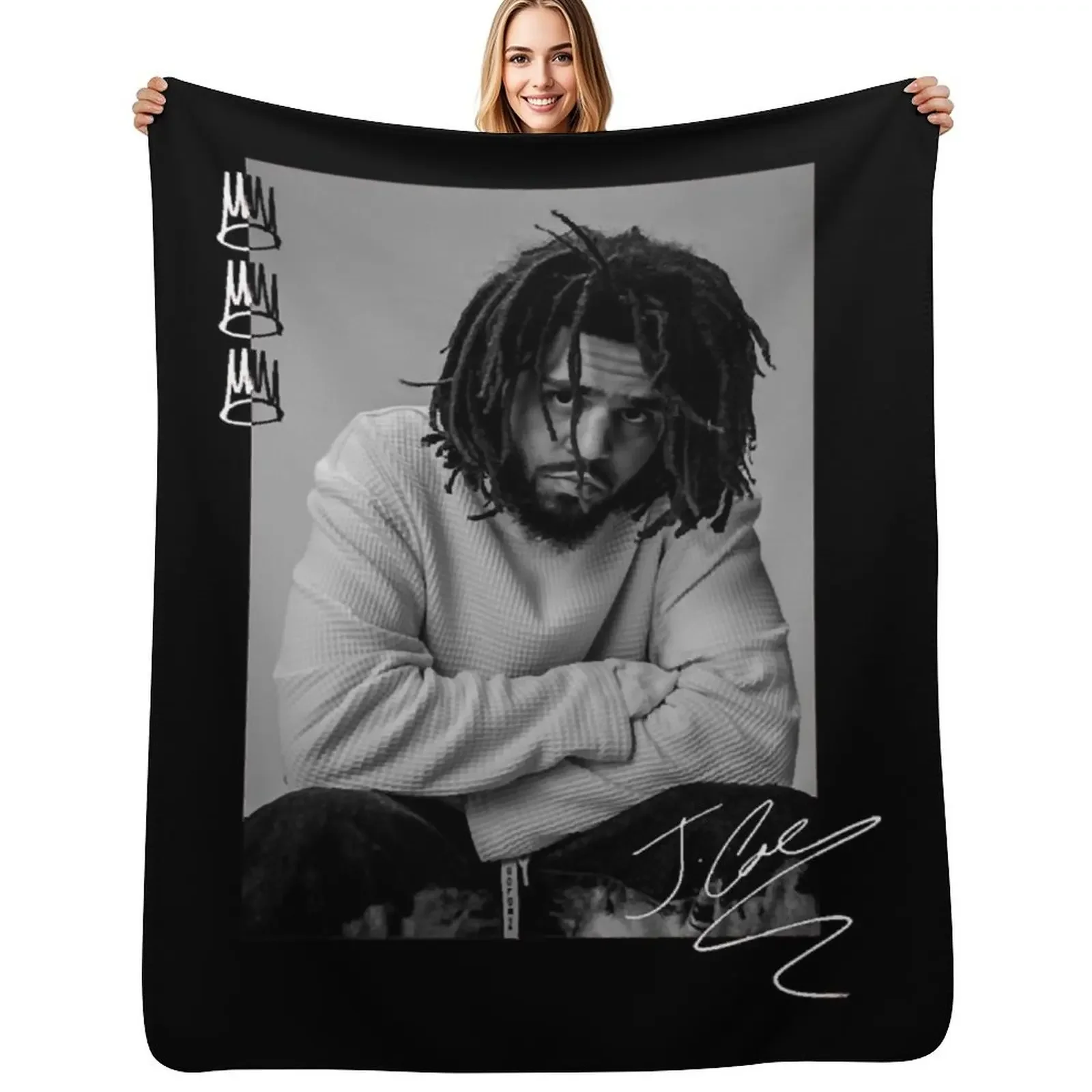 

J.cole, J cole, j.cole shirt, j.cole tshirt, j cole merch, jcole poster, jcole sticker, j-cole fan a Throw Blanket