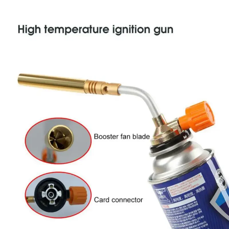 Outdoor Camping Butane Burner Welding Gas Torch Flame Gun Brazing Flamethrower Picnic BBQ Brazing Welding Torch Soldering Gun