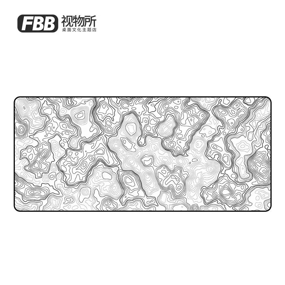 FBB Desktop Mat Abstract Line Rubber Office Gaming Computer Desk Pad Accessories Large Mousepad PC Gamer for Keyboard Pads