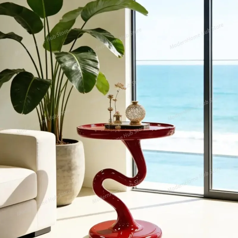 Accessible luxuryins creative art round corner living room small coffee table fashion bedside table Coffee Tables