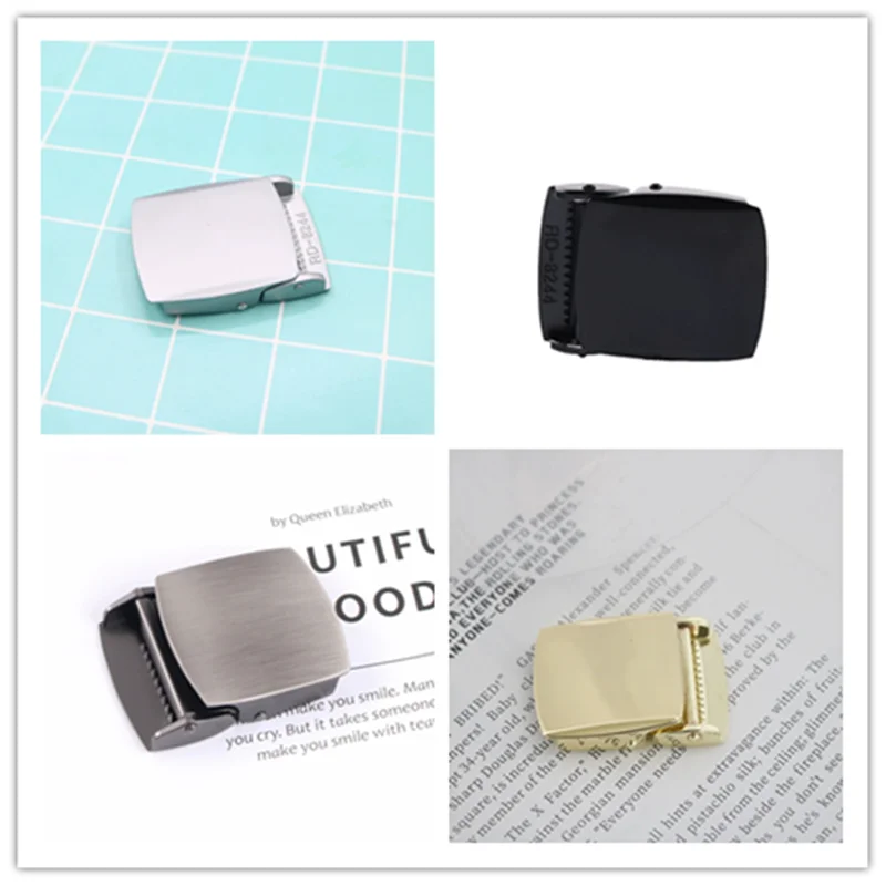 32/38mm nylon belt with metal buckle, woven accessory, waistband with fabric, buckle, head, smooth metal buckle