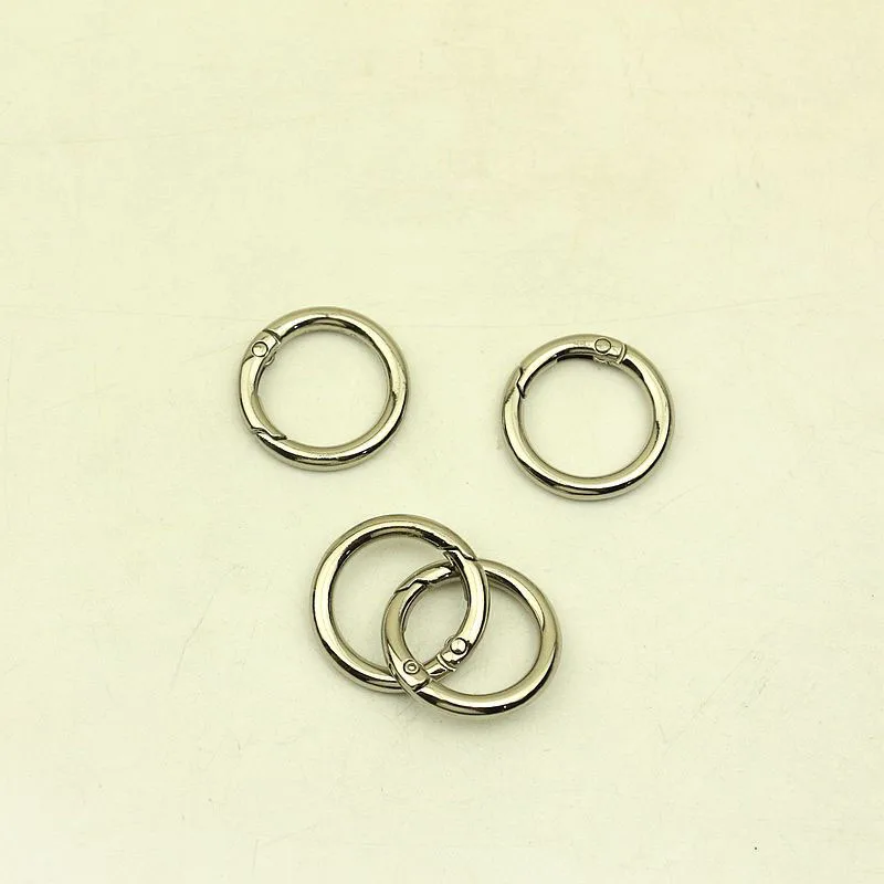 30pcs 25mm Metal D O Ring Openable Keyring Leather Bag Belt Strap Dog Chain Buckle Snap Clasp Clip Trigger DIY Accessories