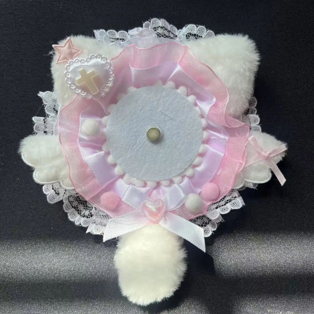 58-75mm Cute DIY Badge Holder Ribbon Lace Badge bag Fill Accessories Badge Pins Display Decorations