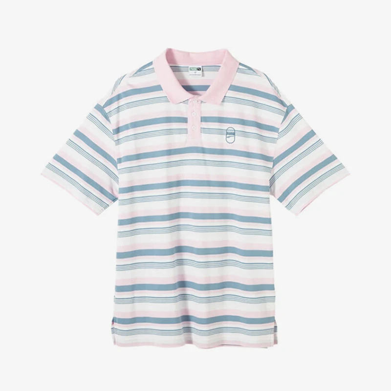 

Мужская и женская классическая поло-футболка Puma с полосками, мягкая и удобная, модная, спортивная, с коротким рукавом, 630119-93