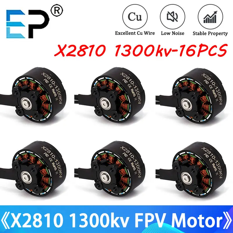 

E-Power X2810 2810 1300KV 16pcs Brushless Motor RC Plane Quadcopter Racing FPV Multi-rotors Long Range 7inch Drone Motors Parts