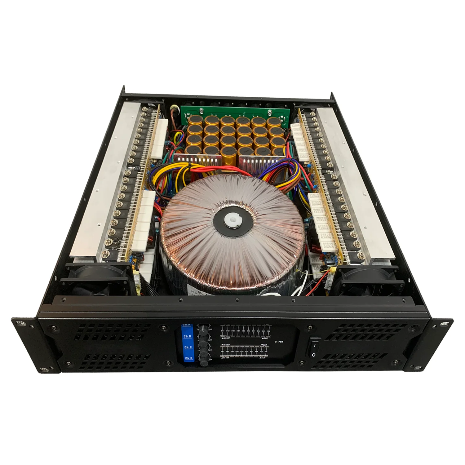 Professional Audio Power Amplifier Class H 4-Channel Amplifier 2U 4x1000w High Output Power for Outdoor Stage Live Concerts