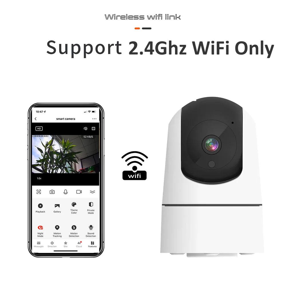 Tuya Smart 3MP 2.4Ghz WiFi Motion Tracking Sound Detection Indoor PTZ Surveillance CCTV ONVIF Security Siren Alarm Patrol Camera