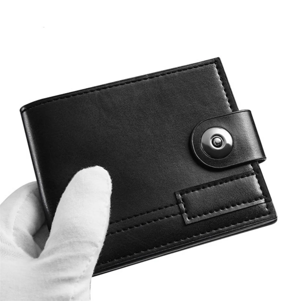 

Мужской кошелек из искусственной кожи, короткий зажим для денег, держатель для кредитных карт с несколькими подошвами, деловые кошельки для монет, мужские кошельки с застежкой, однотонные