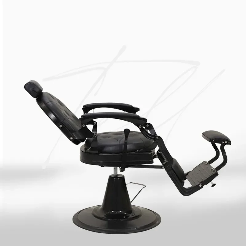 Men's Retro Oil Head Hair Salon Chair Barber Shop Cutting Chair 3