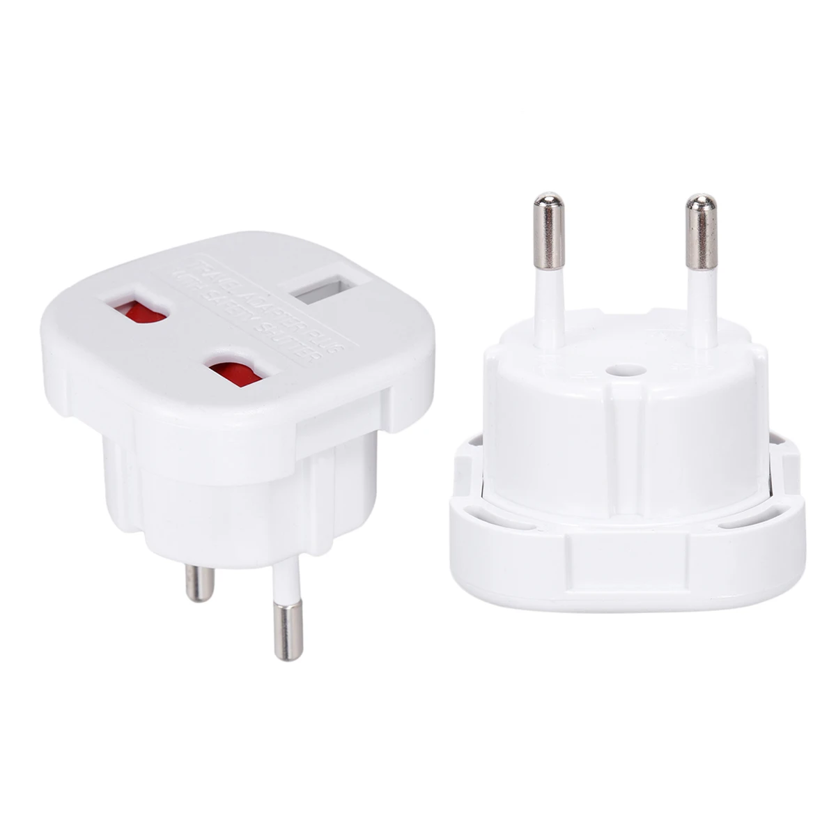 

European Adapter 2-Pin Plug Converter Uk To Eu Travel Power Adapter With Safety Shutter 240V Abs Heat-Resistant Electrical