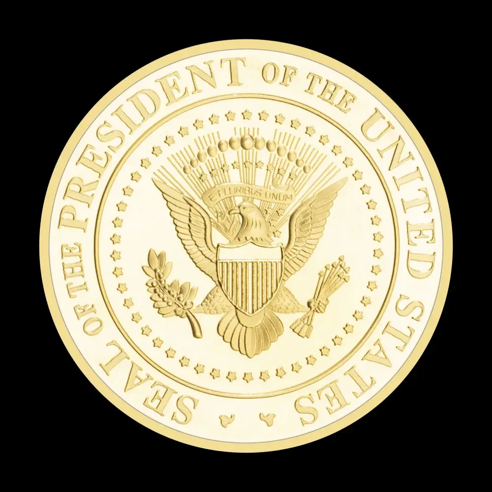 Donald Trump Gold Coin Gold Plated Collectable Coin and Case Included Second Presidential Term 2025 - 2029 Commemorative Coin