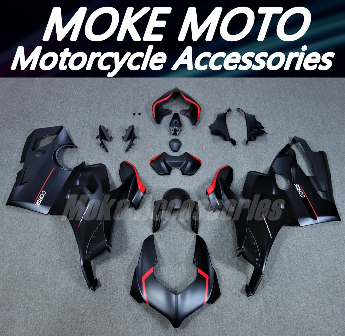 

Fairings Kit Fit For Panigale v4s v4r 2020 2021 Bodywork Set 20 21 Abs High Quality Injection Black Red