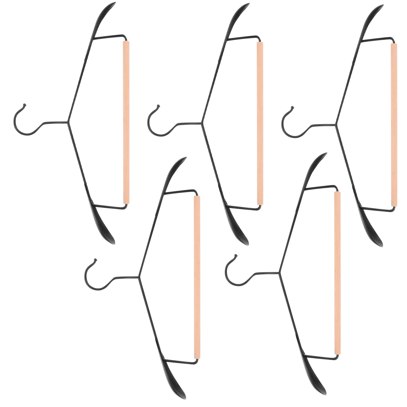 

Набор из 5 железных вешалок для одежды с широкими плечиками, прочный органайзер для гардероба, многофункциональная вешалка для пальто, костюмов, одежды и брюк