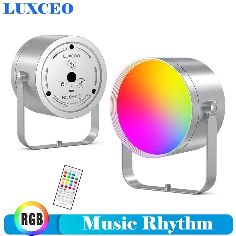 LED RGB Mood 2 Video Light Remote Control 36000 Colors Music Rhythm Color Changing Lighting for Stage Bar Party Youtube Tiktok