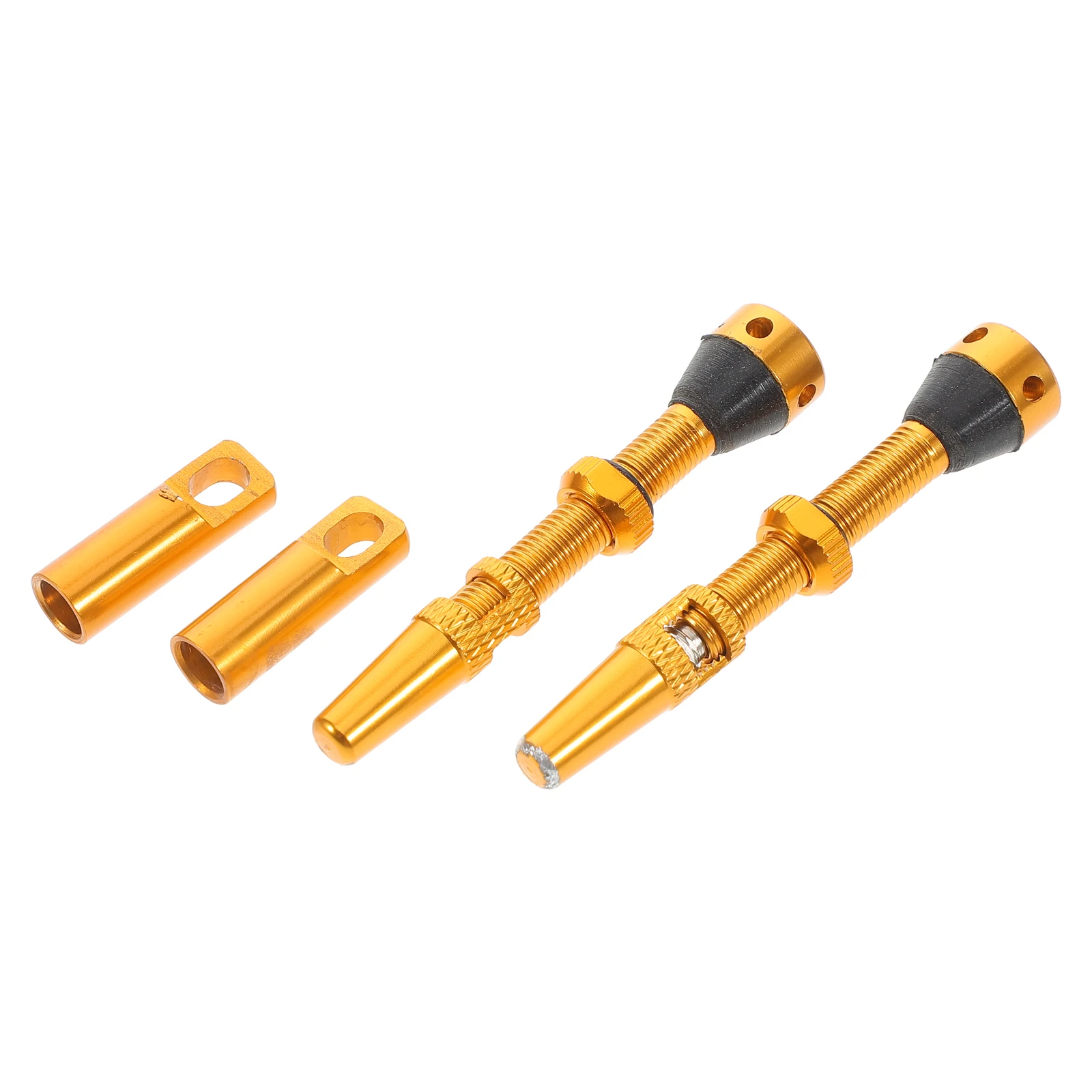 

4pcs Tire Valve Stems CNC Aluminum Alloy Adapter Tools Anti Leak Vacuum Design Bike Repair Kit