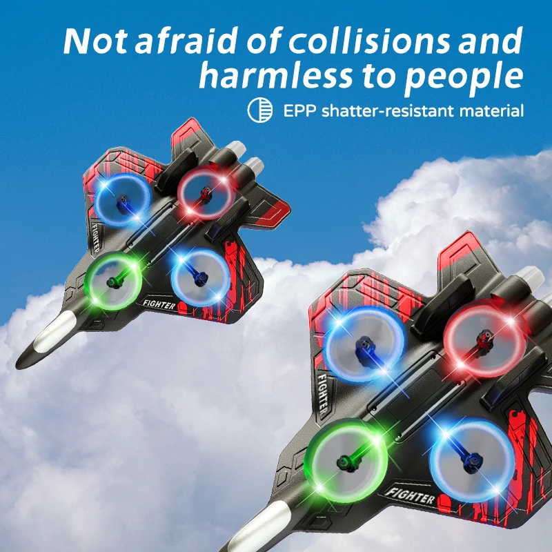 L101 RC رغوة طائرة شراعية تحلق 2.4G مع أضواء LED EPP حيلة طائرات التحكم عن بعد رغوة طائرة مقاتلة لعب للطفل الهدايا