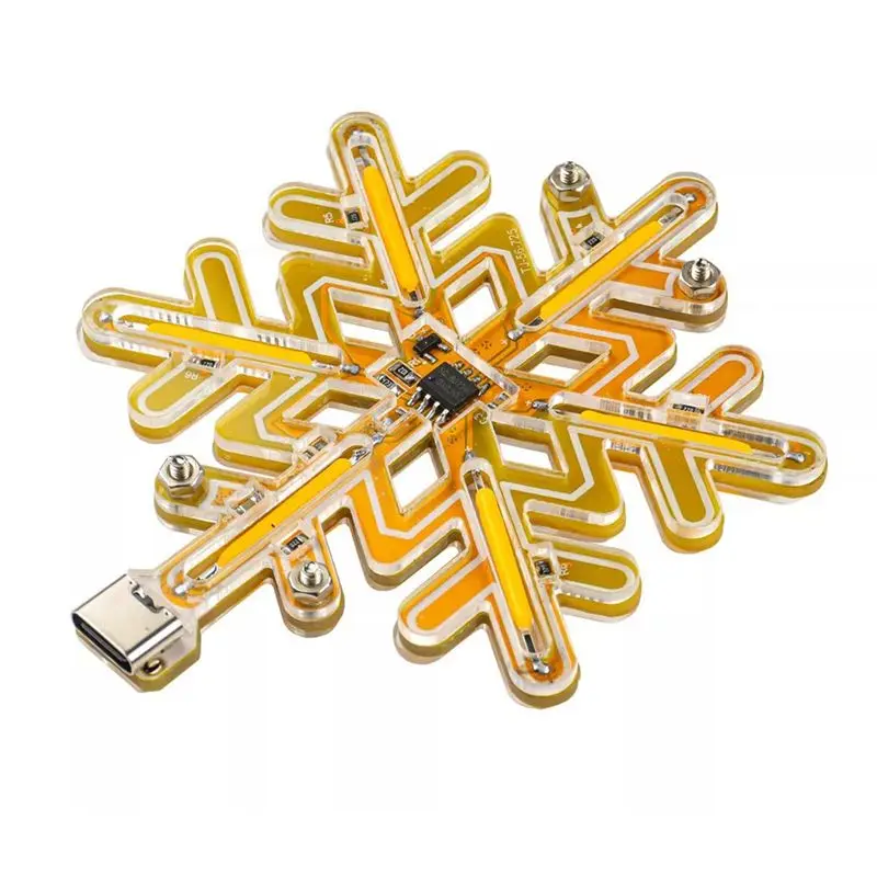 AS60-Snowflake Lamp Touch Stepless Dimming Touch Night Light DIY Kit For DIY Christmas Decoration Romantic Gift
