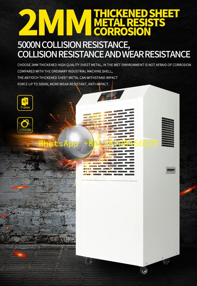 Porão de garagem para uso elétrico Preço de fábrica Desumidificador industrial comercial com certificação CE de 168 litros para armazém