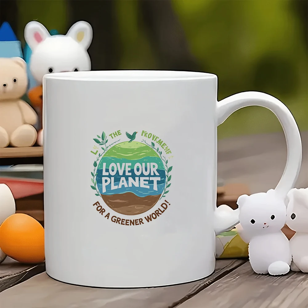 صديقة للبيئة 11oz Earth Globe Mug Love Earth Green Planet Cup عيد الميلاد كأس مكتب الأسرة #5