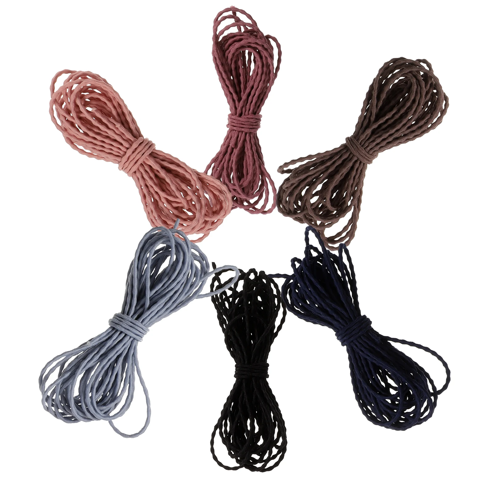 

6 Pcs Jewelry Hair Rope Tie Colorful Elastic Ties Thread for Bracelets Making Cord Stretchy DIY