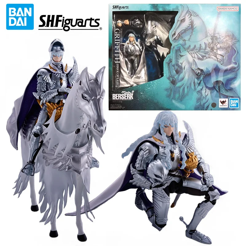 Bandai S.H.Figuarts Griffith (Hawk of Light) Berserk 16Cm Anime Original Action Figure Set Model Toy Birthday Gift Collection