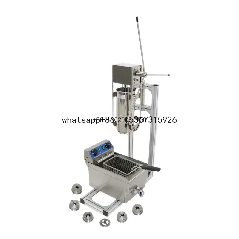 Chine 5L Dough Barrel Churro Maker Spanish Churros Making Machine Popular Snack Food Machine ommercial Manual Churros Mac