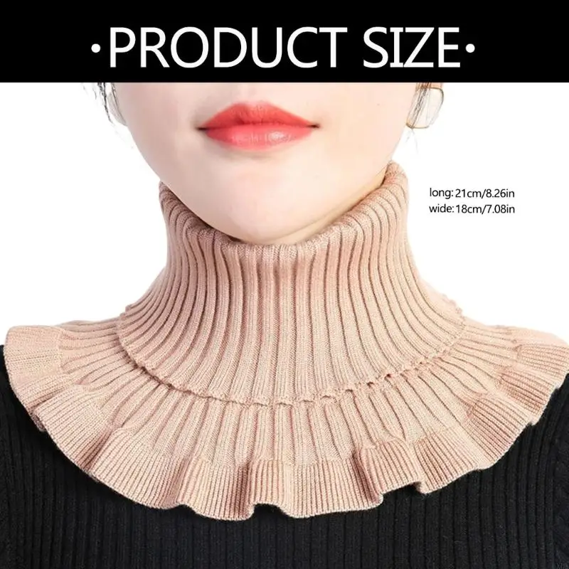 متماسكة الياقة وشاح شتاء دافئ شال وشاح دافئ الرقبة ارتداء الياقة المدورة للانفصال 6XDA
