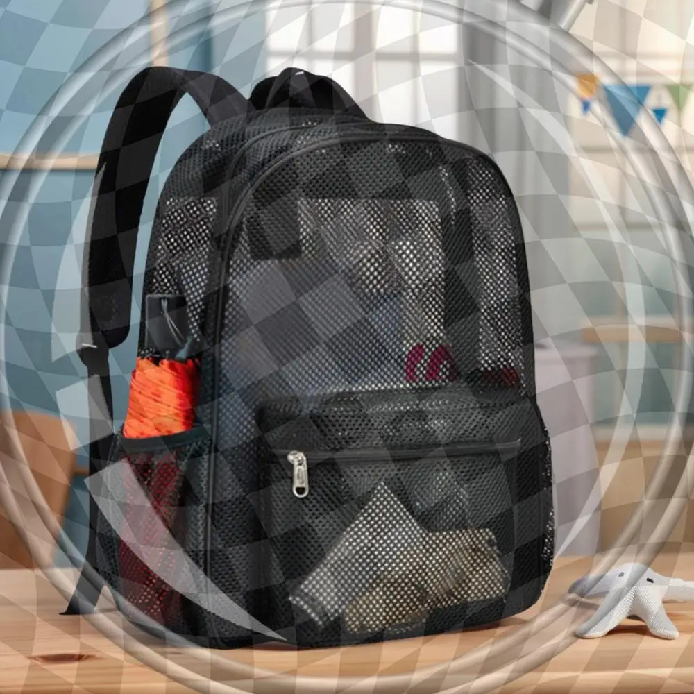 

Mesh Backpack See Through Backpack with Adjustable Straps Diving Backpack for Commuting Swimming Beach Outdoor Sports