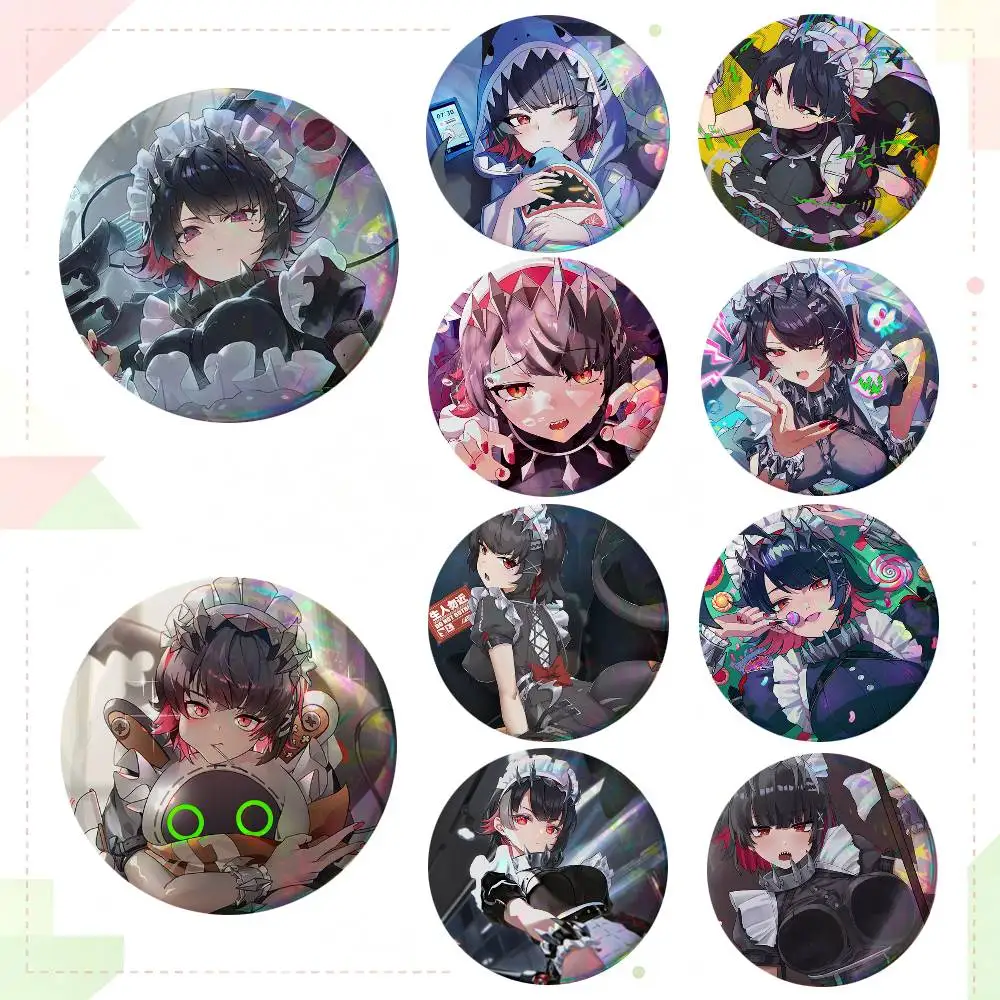 Ellen Joe Zenless Zone Zero Game Round Badge Lapel Pin Backpack Clothing Jewelry Accessories Gift Brooch