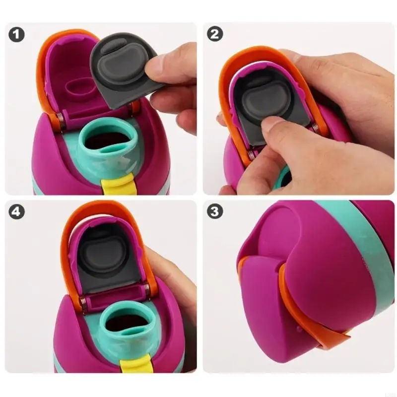 L9BE Bottle Replacement Plug Silicone Bottle Gaskets Stainless Steel Insulated Water Bottle Replacement Stopper