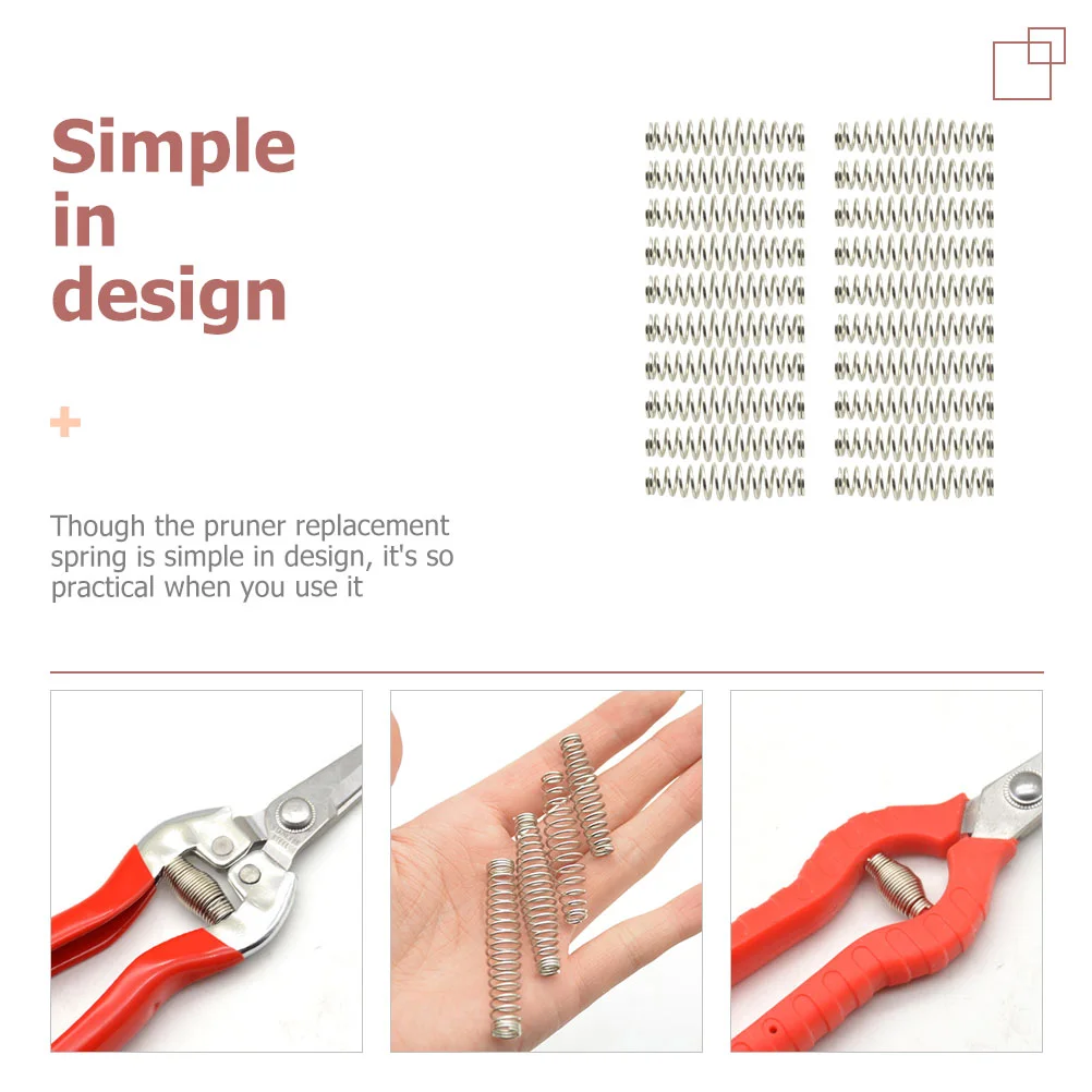 20 ชิ้นกรรไกรสวนฤดูใบไม้ผลิพืช Pruner Springs กลางแจ้งมือ Pruners ดอกไม้ Part สแตนเลสสตีล Precision Bypass