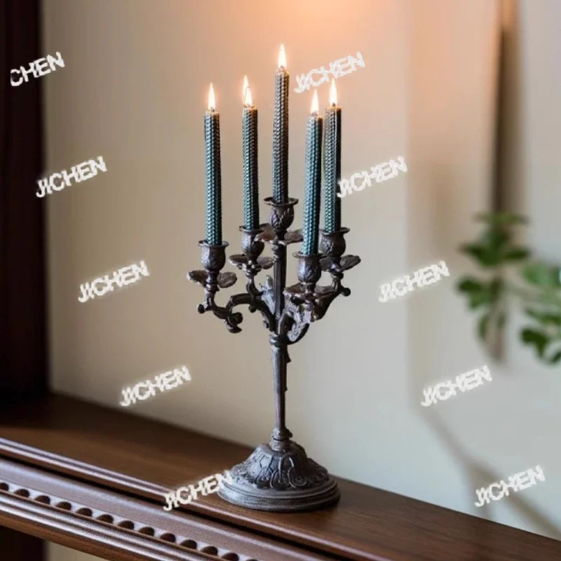 

Винтажные железные подсвечники HN: роскошное украшение для рабочего стола, элегантные свадебные центральные элементы, эстетичная подставка для свечей
