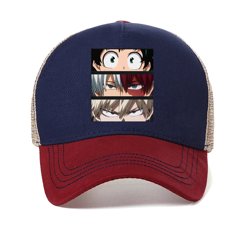 My Hero Academia Cute Anime baseball cap Women Casual Harajuku cosplay hat Summer men mesh ventilation Snapback Hat