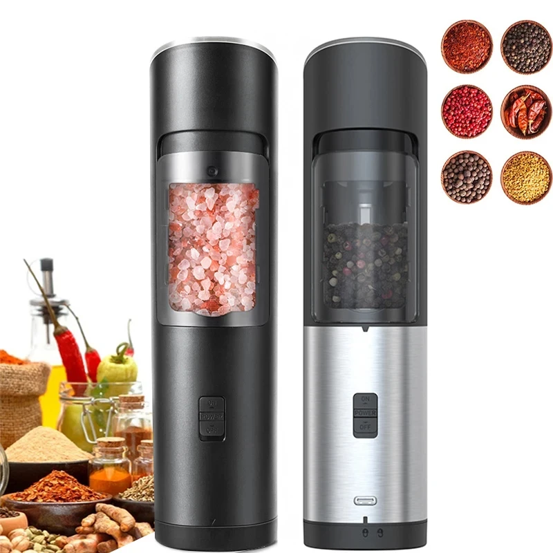 

Electric Salt and Pepper Mills Grinder Kitchen Gravity Automatic Spice Mill Grinders Stainless Steel molinillo de pimienta