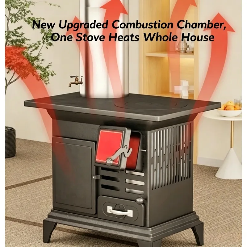 Rural firewood heating stove Firewood and coal dual-purpose smokeless Household winter indoor heating stove New type of oven