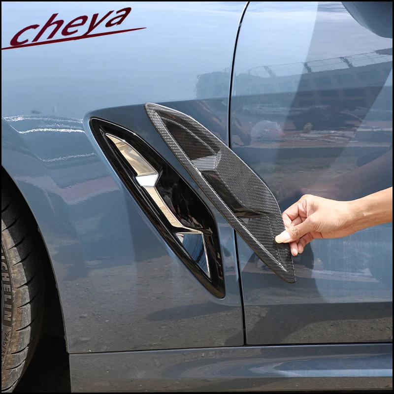 

For BMW 8 Series G14 G15 G16 840i 830i 2019-2023 Real Carbon Fiber Car Side Fender Side Air Outlet Cover Trim Accessories 2 Pcs