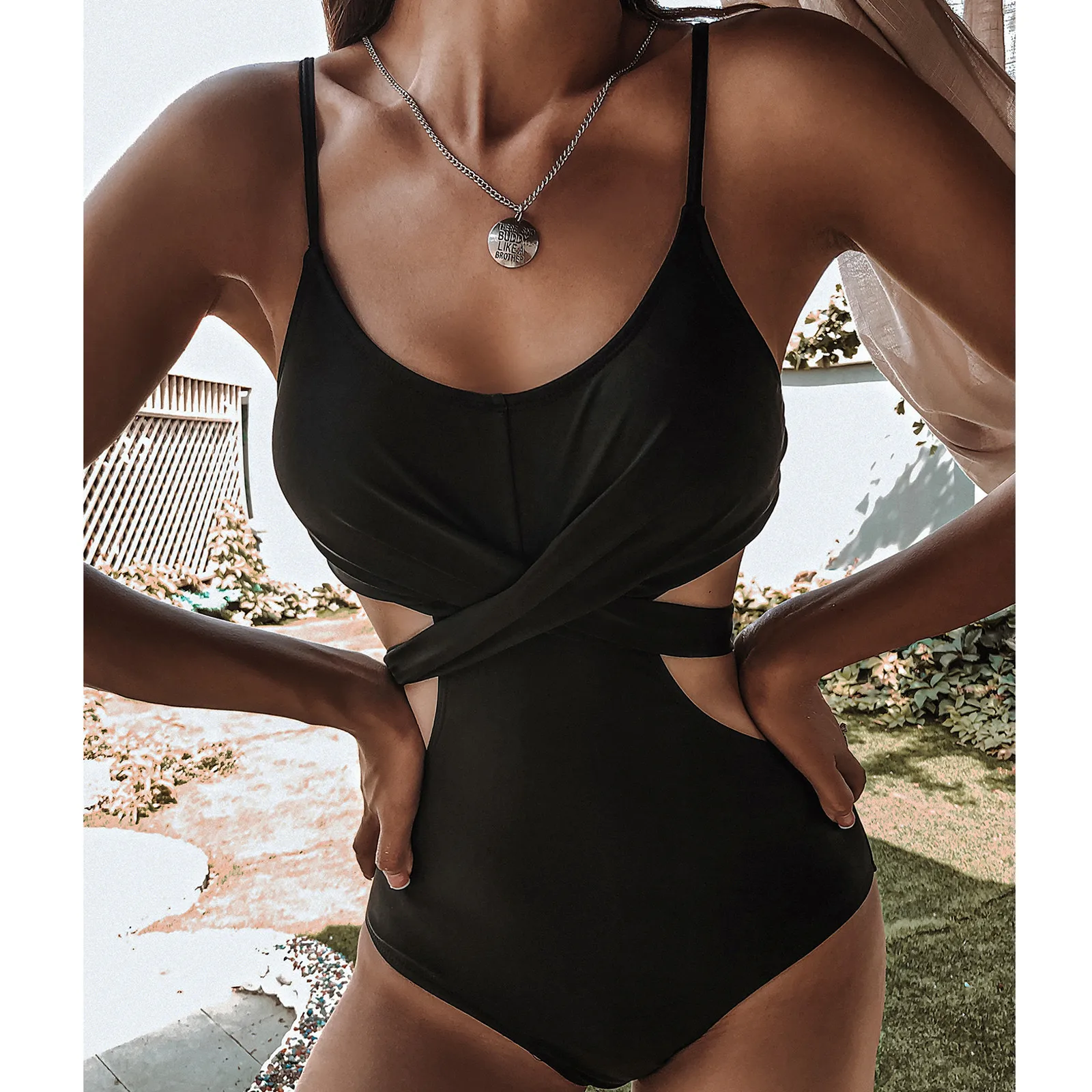 Trajes de cuerpo de una pieza para Mujer, conjunto de Tankini acolchado, conjunto de ropa de baño, Bikini de realce, traje de baño para Mujer, ropa de playa de verano