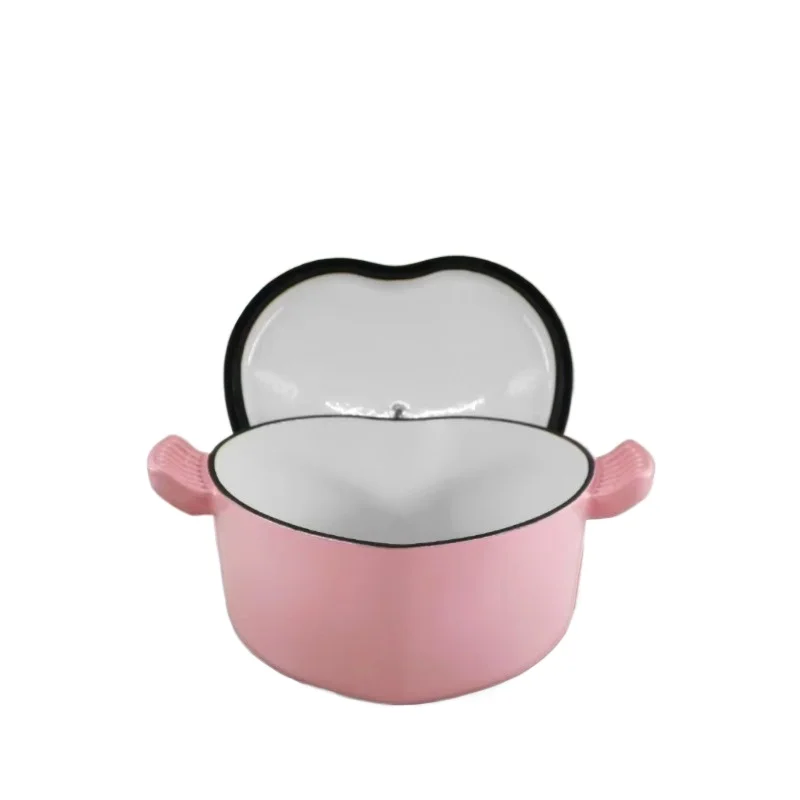 

Premium Kitchenware Saucepan Cast Enamel Cast Iron Oven Heart Mini Saucepan