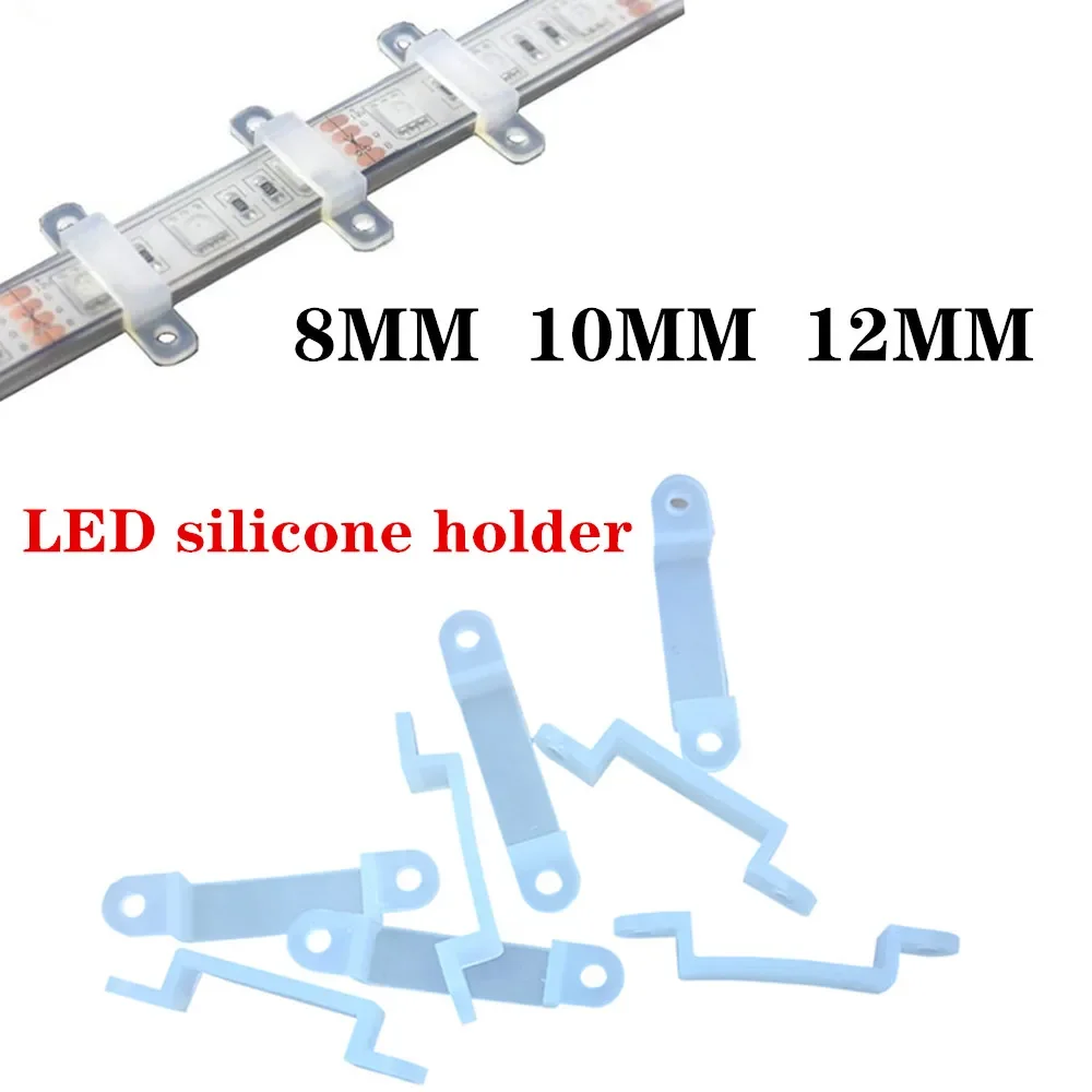 8 มม./10 มม./12 มม. Led ซิลิคอนคลิปตัวเชื่อมต่อสําหรับ 3528 5050 RGBW RGB WS2812 LED Strip Light