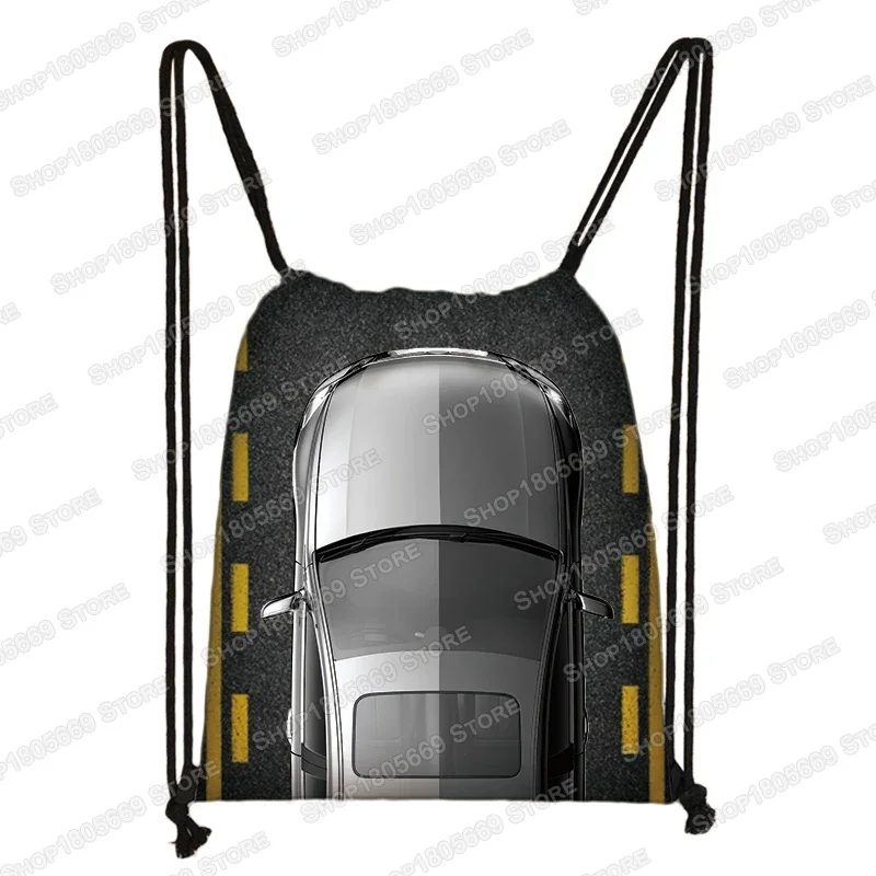 Cool Car / Van Print Drawstring Bag Women Men Travel Bags Teenager Fashion Backpack Ladies Storage Bags Kids Bookbag