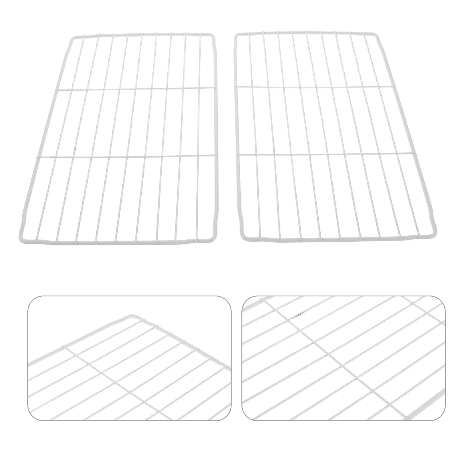 2Pcs Freezer Internal Storage Rack Versatile Wire Grid Shelf for Upright Chest Freezer Fridge Organizer Layered Mesh Shelves