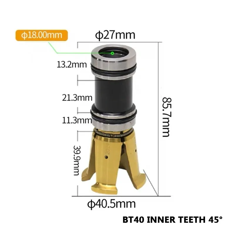BT30 BT40 Degree Clamp External Thread Spindle Claw Clamp 4 Petal Claw Tool Milling CNC Machining Center Accessories