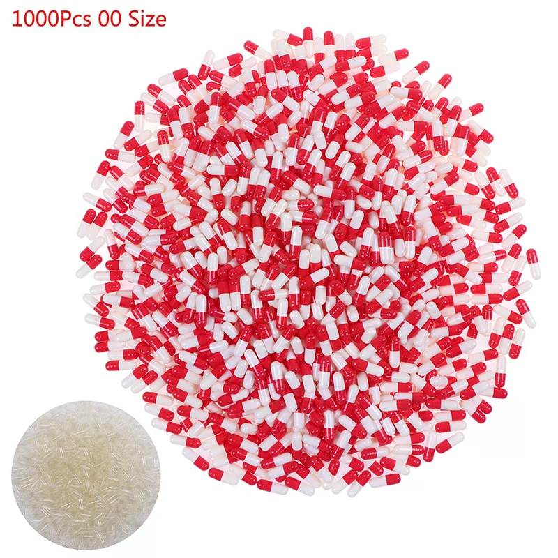 

1000 шт. пустые твердые желатиновые капсулы, размер 00 # Гель-лики, таблетки с витамином